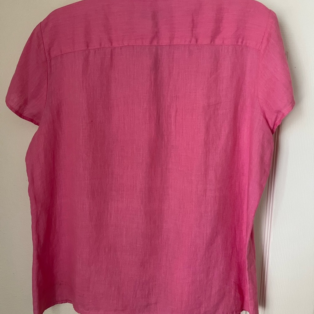 Talbots Pink Linen Top - Picture 5 of 5